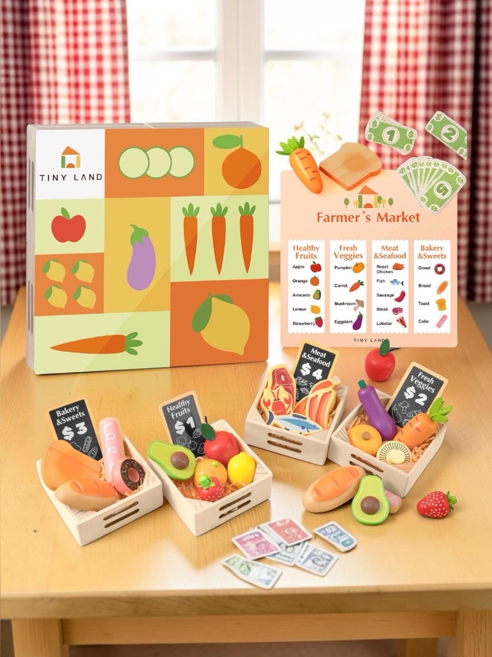 Tiny Land Play Kitchen Accessories - Wooden